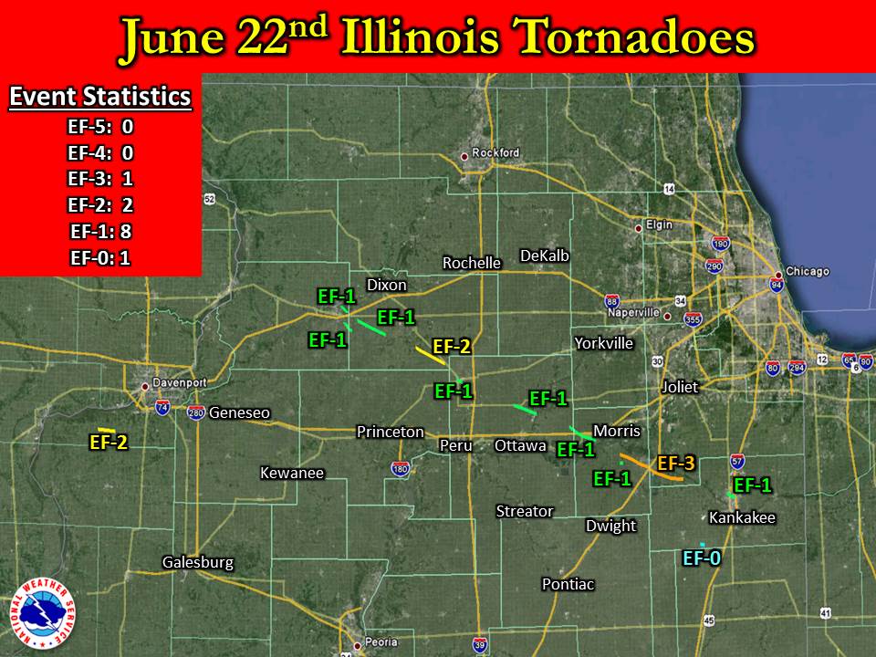 June 22 2015 Numerous Tornadoes Strike Northern Illinois